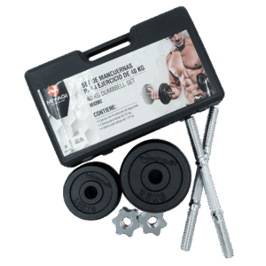 SET MANCUERNAS MIAGY 35 CM C/DISCOS 40 LBS